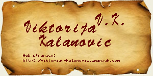 Viktorija Kalanović vizit kartica